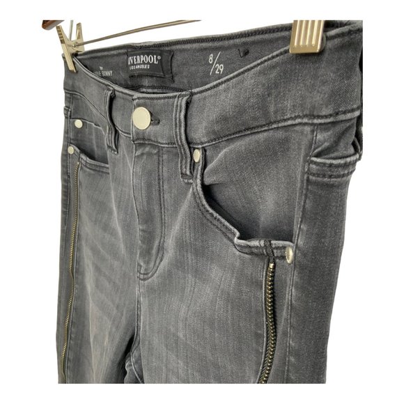 Liverpool Zipper Trim Abby Hi Rise The Ankle Skinny Jeans \ Size 8 - Picture 9 of 15